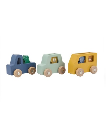 [36-808] Trixie | Wooden Animal Car Set