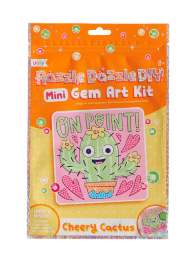 [161-082] Ooly | Razzle Dazzle Mini Gem Art Kit - Cheery Cactus