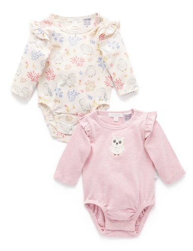 Purebaby | Snowy Owl Ruffle Bodysuit