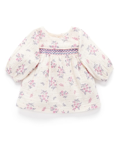 Purebaby | Winter Posie Smocked Dress