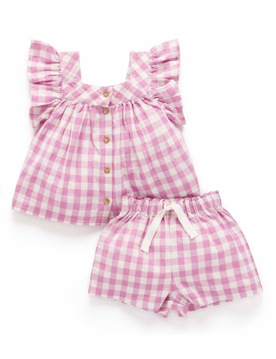 Purebaby | Fig Gingham Set