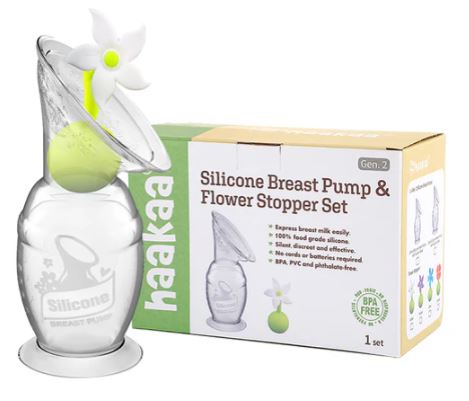 [GBHK011-W] Haakaa | Silicone Breast Pump 150Ml + Flower Stopper