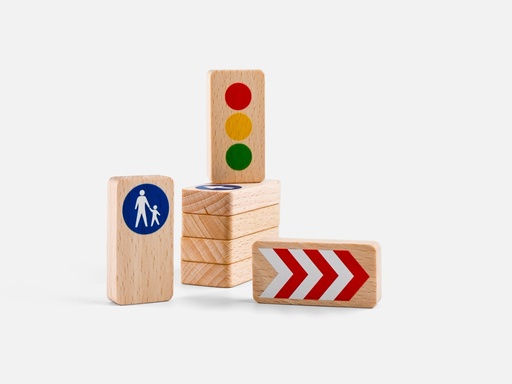 [8RB1] Way To Play | Road Blocks Set Traffic Signs
