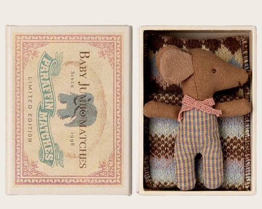 Maileg | Sleepy Wakey Baby Mouse in Matchbox