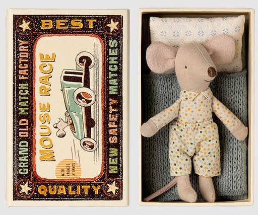 [17-4101-00] Maileg | Little Brother Mouse in Matchbox