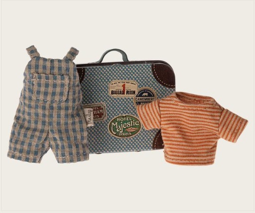 [17-4203-00] Maileg | Overalls and Shirt in Suitcase