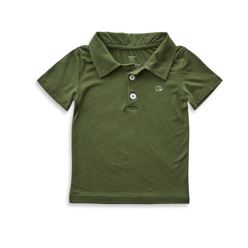 Anvi Baby | Bamboo Spandex Polo T-shirt - Dark Green