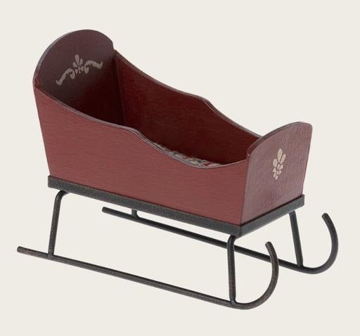 [11-2009-00] Maileg | Mouse Sleigh - Red