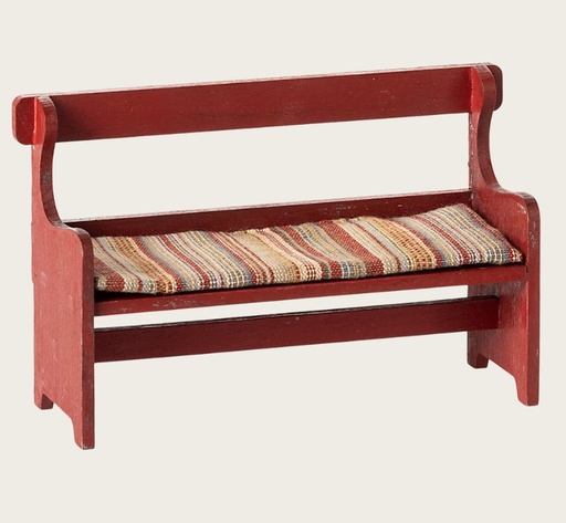 [11-4009-01] Maileg | Mouse Bench - Red