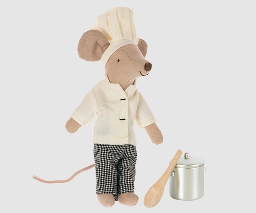 [17-4208-00] Maileg | Chef Mouse with Soup Pot & Spoon