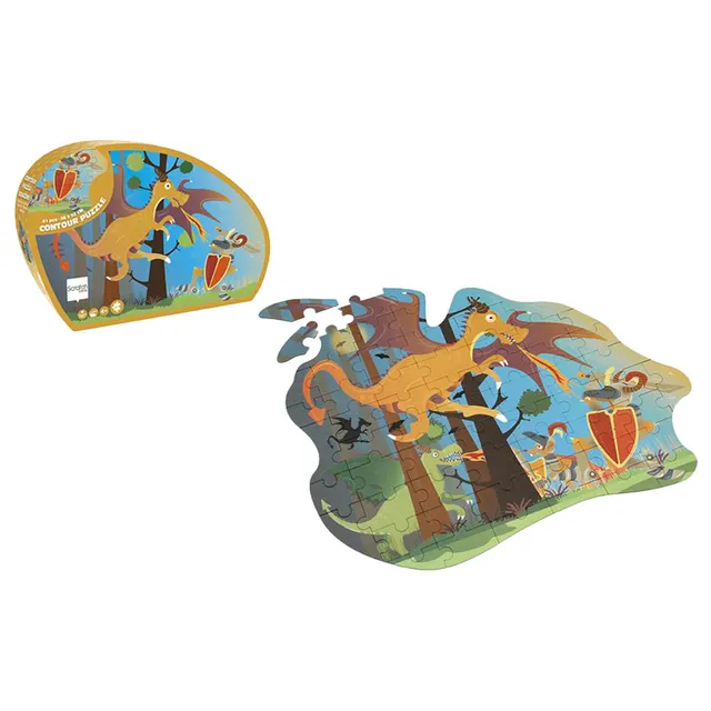 [6181132] Scratch Europe | Dragon Contour Puzzle 61 Pcs 