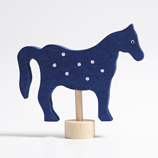 [03537] Grimms |  Decorative Figure Blue Horse
