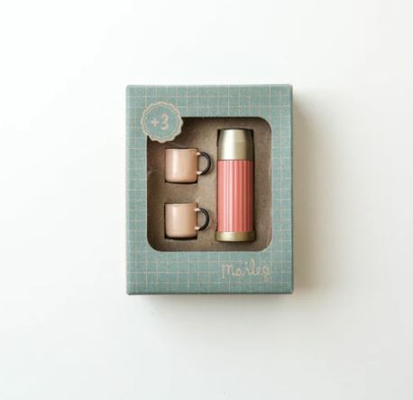 [11-2114-01] Maileg | Thermos and cups - Soft coral 